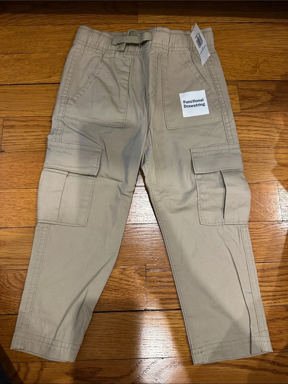 Old Navy Tan Cargo Pants with Functional Drawstring